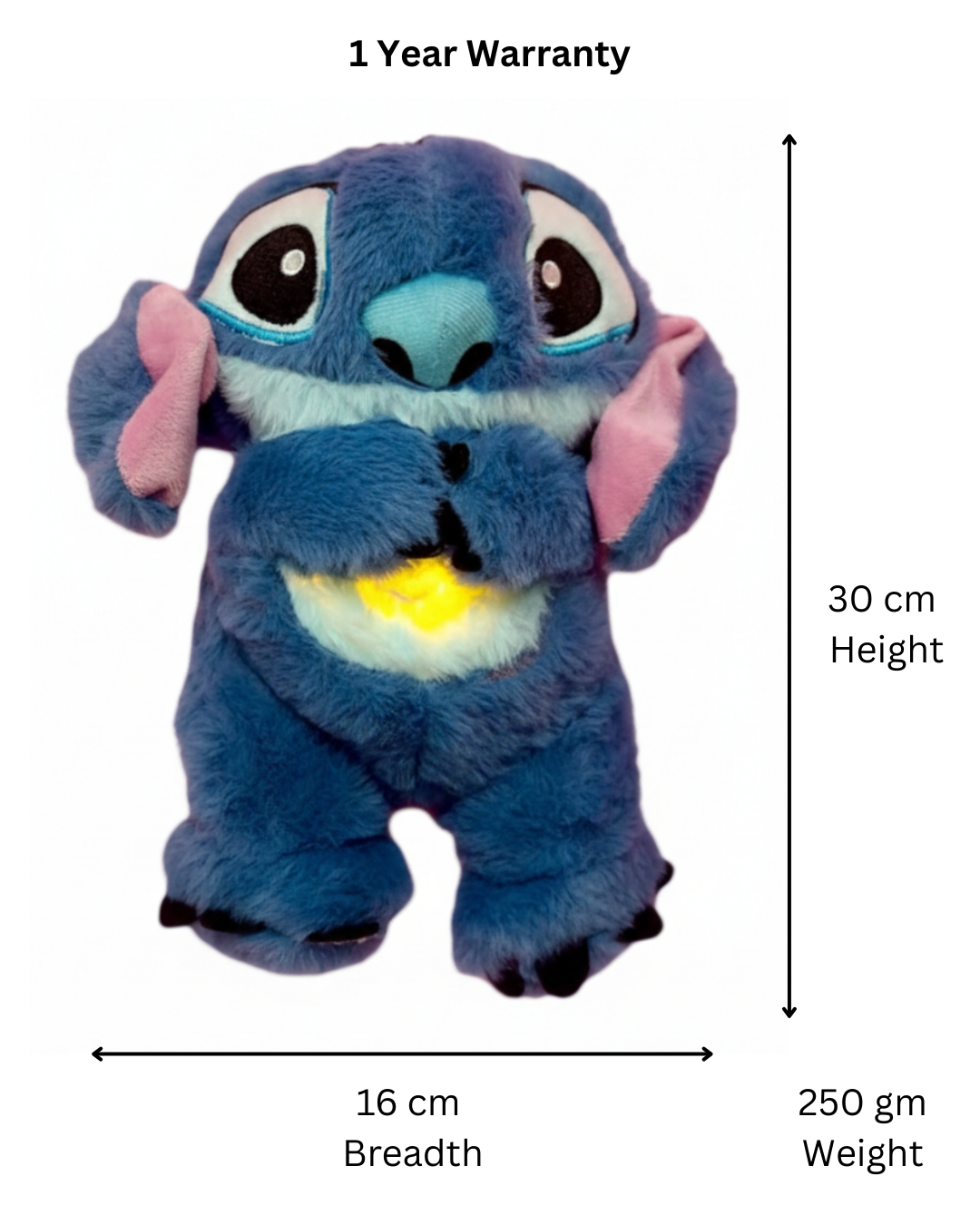Premium Breathing Stitch Teddy- Blue