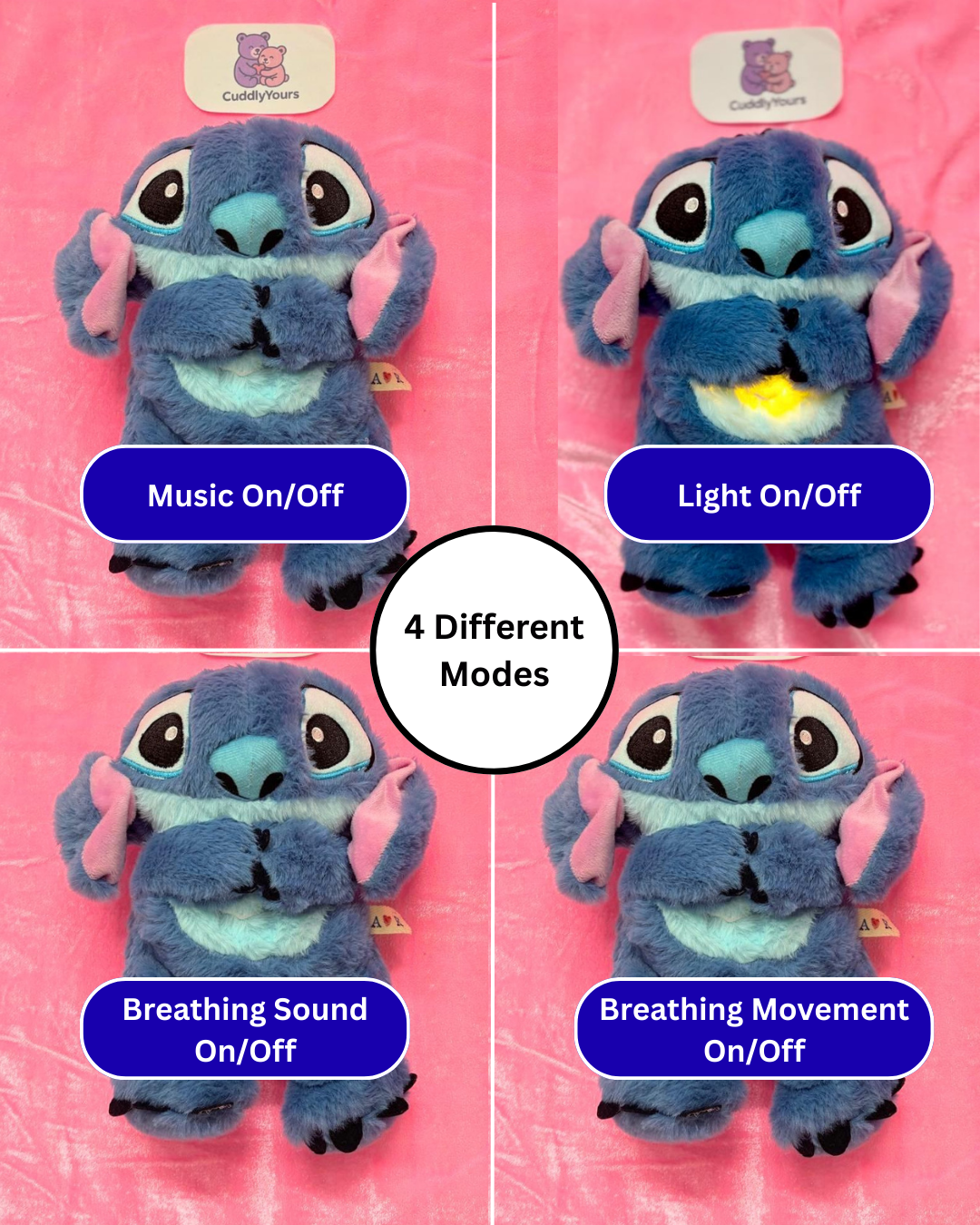 Premium Breathing Stitch Teddy- Blue