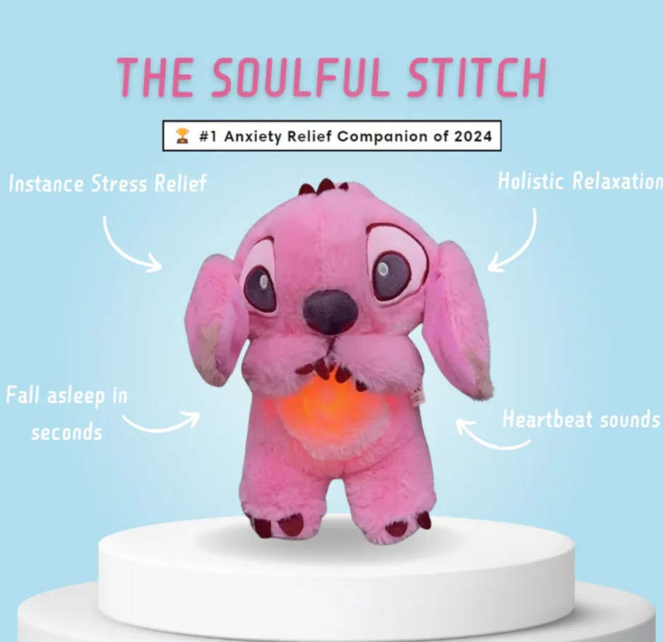 Disney Stitch Breathing Teddy- Pink