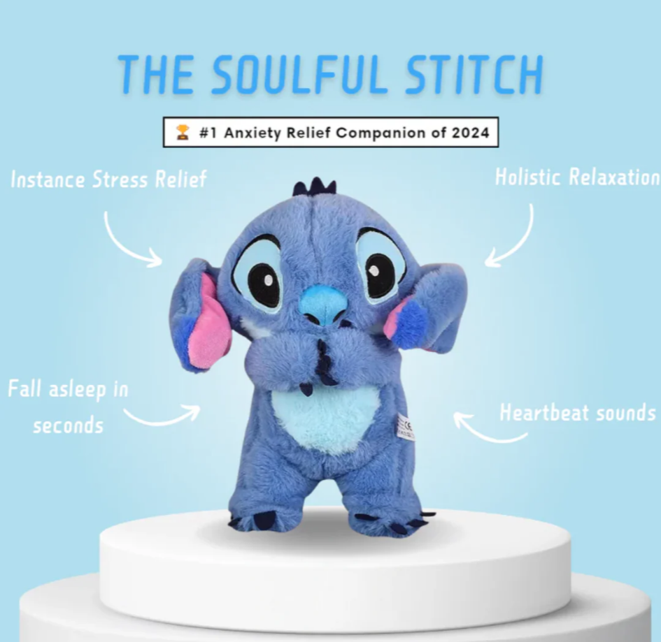Disney Stitch Breathing Teddy- Purple