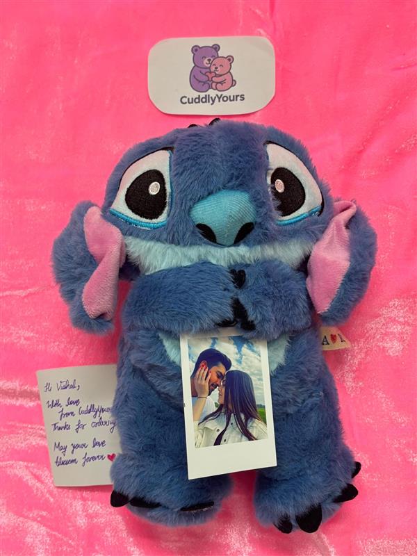 Premium Breathing Stitch Teddy- Blue