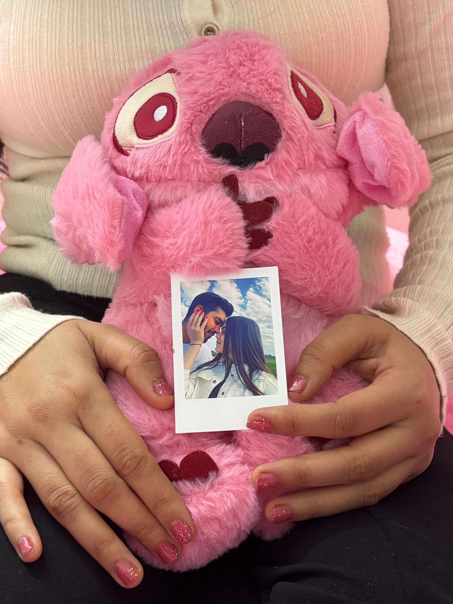 Premium Breathing Stitch Teddy- Pink